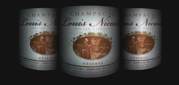 bouteilles Champagne Louis Nicaise Brut Réserve Premier Cru