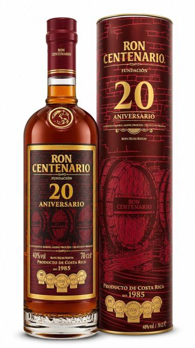 CENTENARIO 20 ans – Rhum vieux – Costa Rica – 70 cl – avec étui