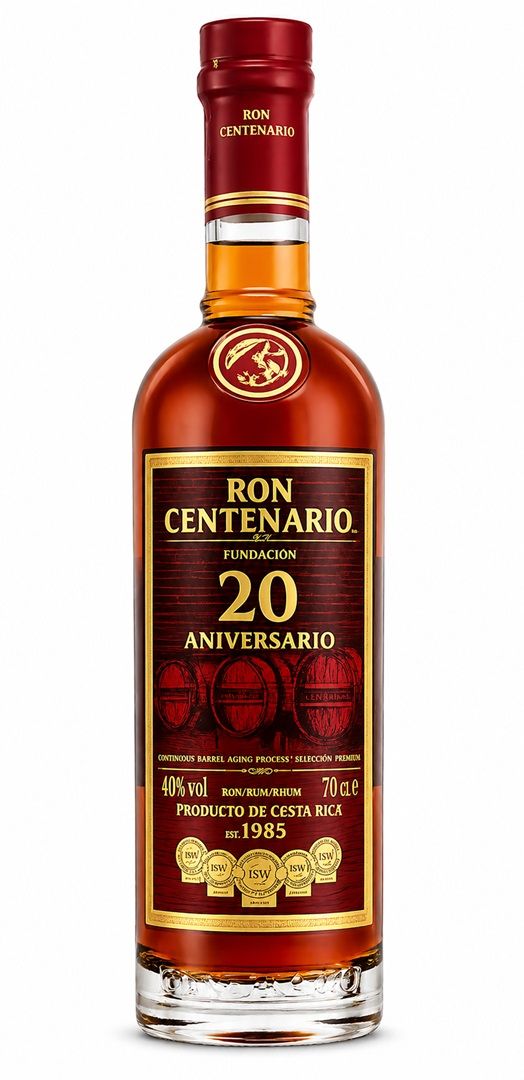 CENTENARIO 20 ans – Rhum vieux – Costa Rica – 70 cl – avec étui