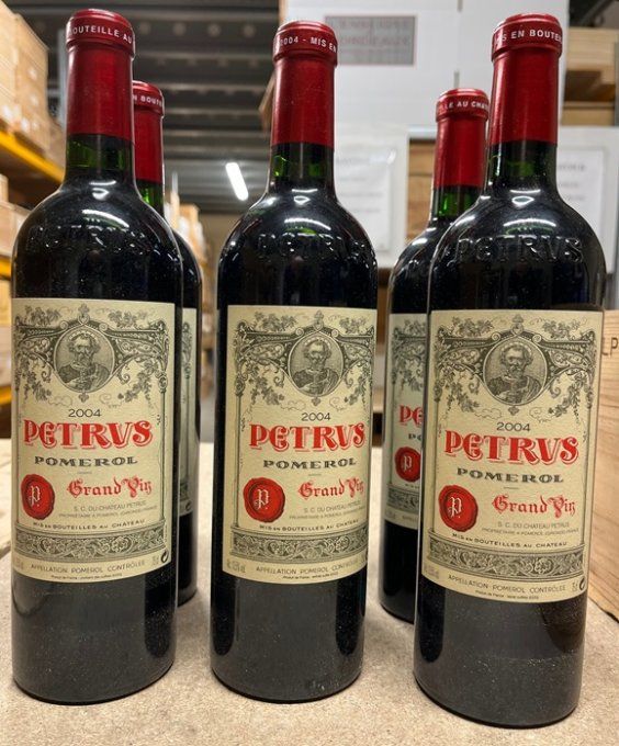 Château Petrus AOC Pomerol Grand Cru - 6 bouteilles du millésime 2004 prêtes à expédier
