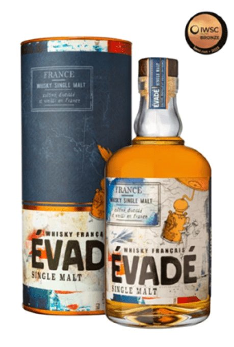 Whisky Français ÉVADÉ Single Malt 40% 70cl – avec étui