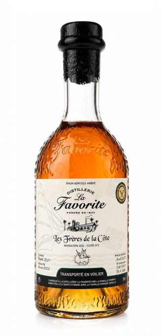 LA FAVORITE (Frères de la Côte) Navigation 2022 (finish Pineau) – Rhum agricole – Martinique – 70 cl