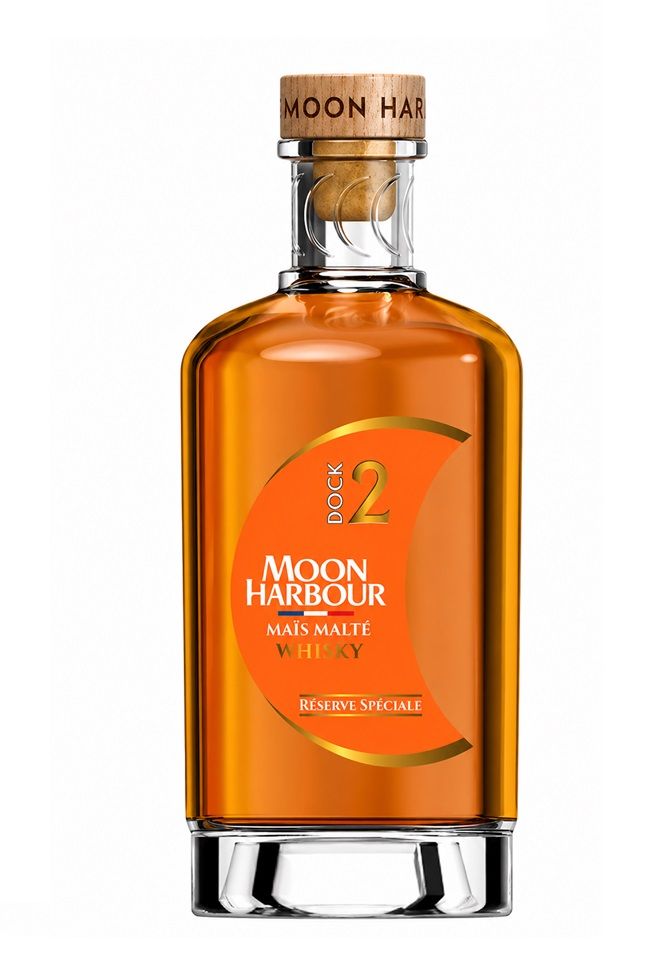 MOON HARBOUR Dock 2 – 100% Maïs malté – Finition Margaux (Château Cantenac-Brown) 70cl – avec étui