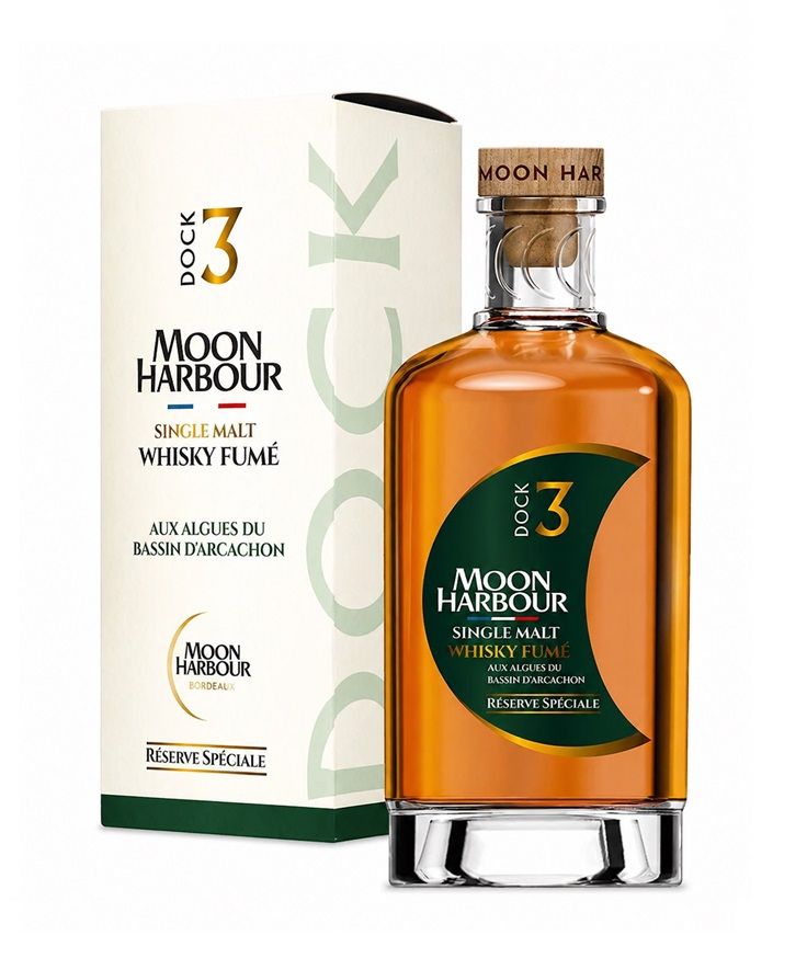 MOON HARBOUR DOCK 3 – Single Malt Fumé aux algues 70cl – avec étui
