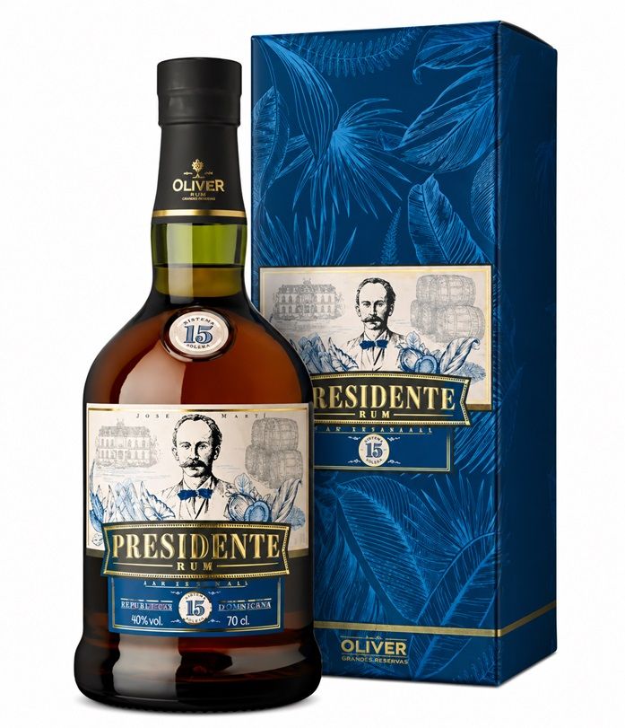 PRESIDENTE 15 ans – Rhum vieux – République Dominicaine – 70 cl – avec étui