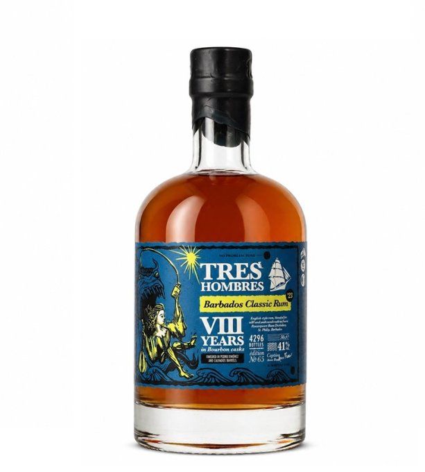 TRES HOMBRES Barbados 8 ans – Rhum vieux – Barbade – 50 cl – sans étui
