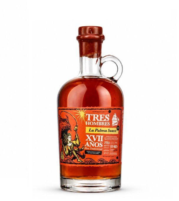 TRES HOMBRES La Palma 17 ans – Rhum vieux – Canaries – 50 cl – sans étui