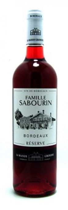 Vin Famille Sabourin Réserve Bordeaux Clairet – sec,  rond et fruité, couleur foncé
