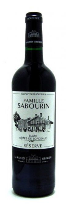 Vin Famille Sabourin Réserve Rouge Blaye – vin rouge de Bordeaux, style merlot, souple et fruité