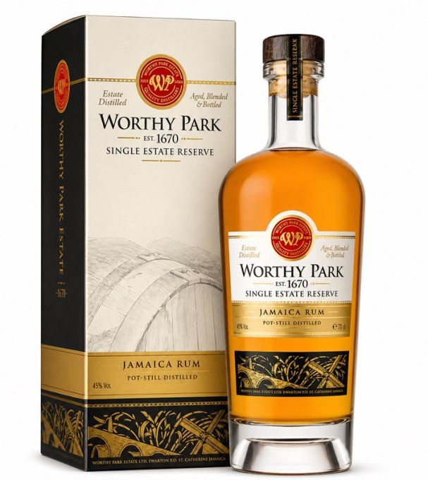 WORTHY PARK Single Estate Reserve – Rhum vieux – Jamaïque – 70 cl – avec étui