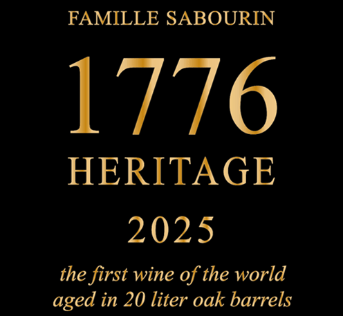 Label rare wine limited edition 1776 Heritage Famille Sabourin
